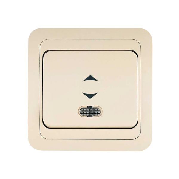 Выключатель Makel Mimoza 1-клав.10A пластик с индикатором проходной кремовый 25025