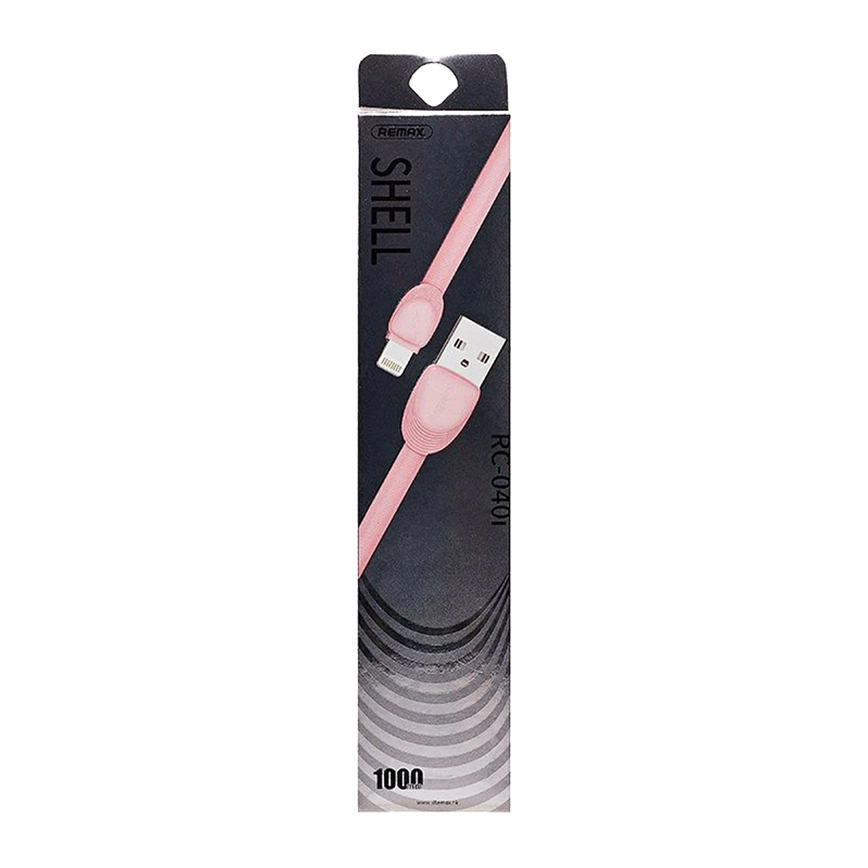 USB кабель REMAX Shell (IPhone 5/6/7/SE) RC-040I Розовый, (35)