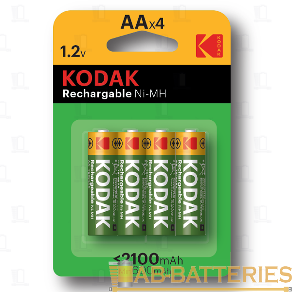 Аккумулятор предзаряженный RTU Kodak HR6 AA BL4 NI-MH 2100mAh (4/80/640/19200)