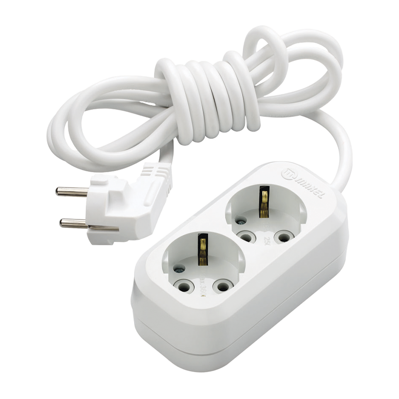 Удлинитель Makel 2р.С/З 16A 5.0м 3x1мм² IP20 белый MGP114 (1/12)