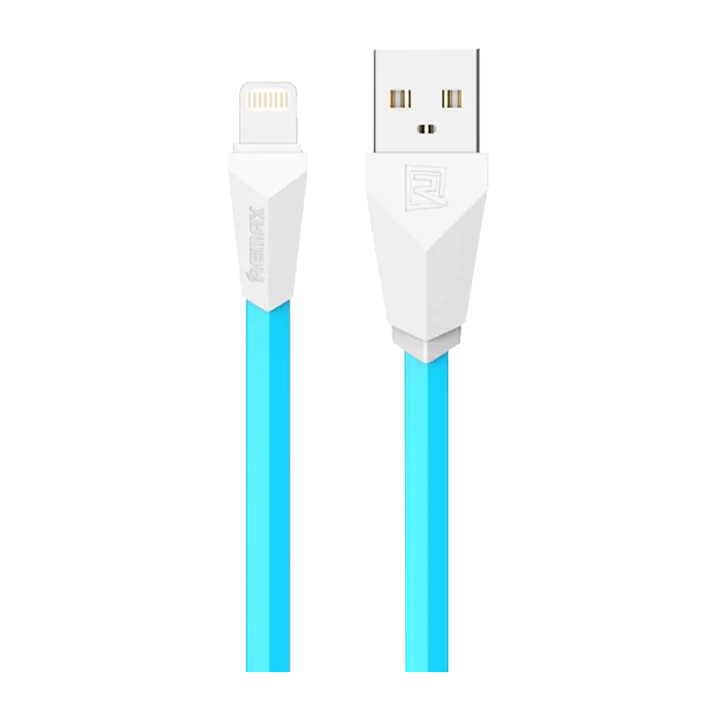USB кабель REMAX Alien (IPhone 5/6/7/SE) 1M RC-030I Синий (1M, 2.1A)