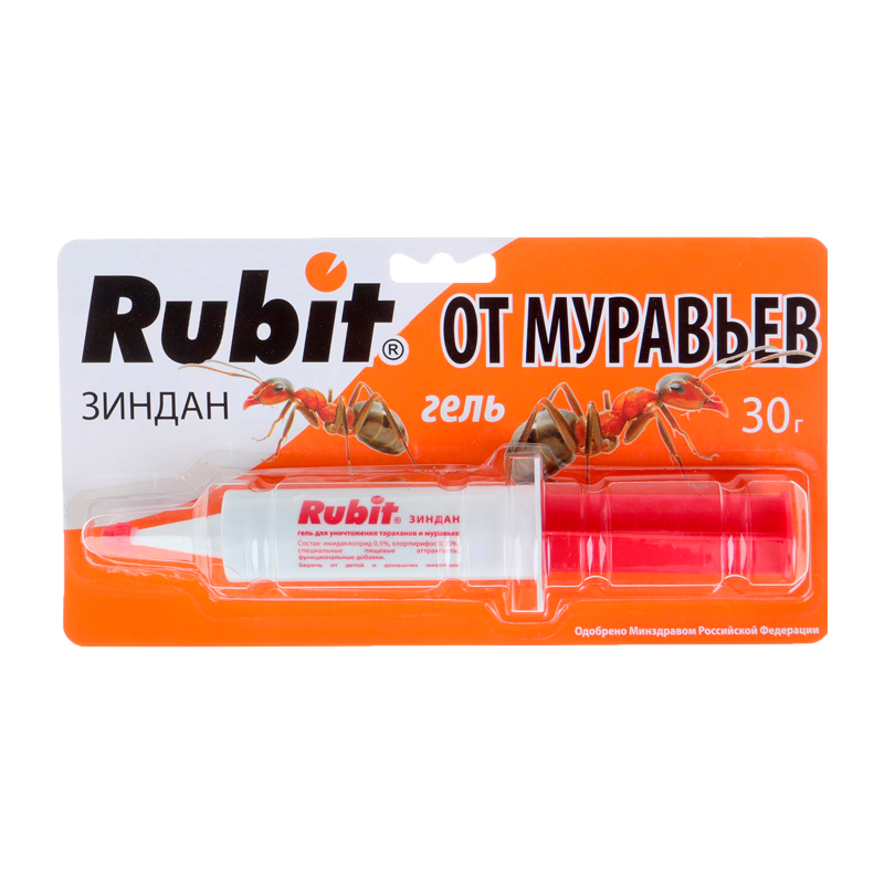 Гель от муравьев Рубит Зиндан 30г шприц (1/20)
