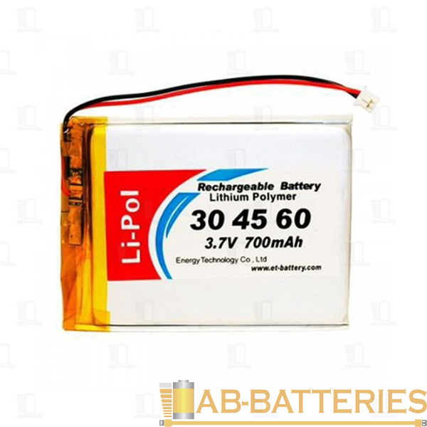 Аккумулятор ET LP304560-PCM Li-Pol,&nbsp;&nbsp;3.7В,&nbsp;&nbsp;700мАч (1/200)