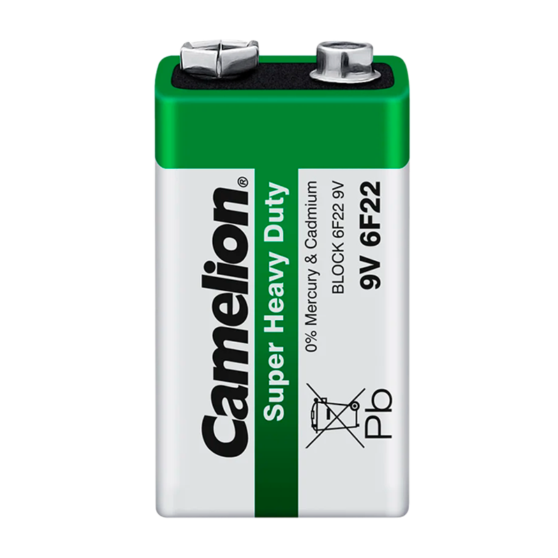 Батарейка Camelion Super Крона 6F22 Shrink 1 Heavy Duty 9V (1/12/480)