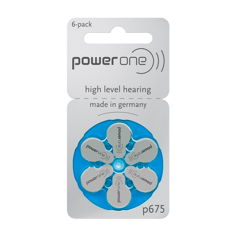 Батарейка PowerOne IMPLANT PRO+ ZA675 BL6 Zinc Air 1.45V (6/60/300)