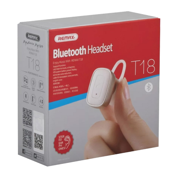 Bluetooth гарнитура REMAX RB-T18 Белый