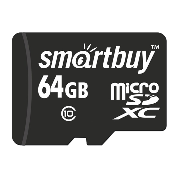 Карта памяти microSD Smartbuy 64GB Class10 UHS-I (U1) 60 МБ/сек с адаптером