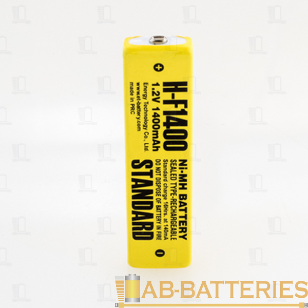 Аккумулятор ET H-F1400 6.0*17.0*67.0, 1.2В, 1400мАч, Ni-MH