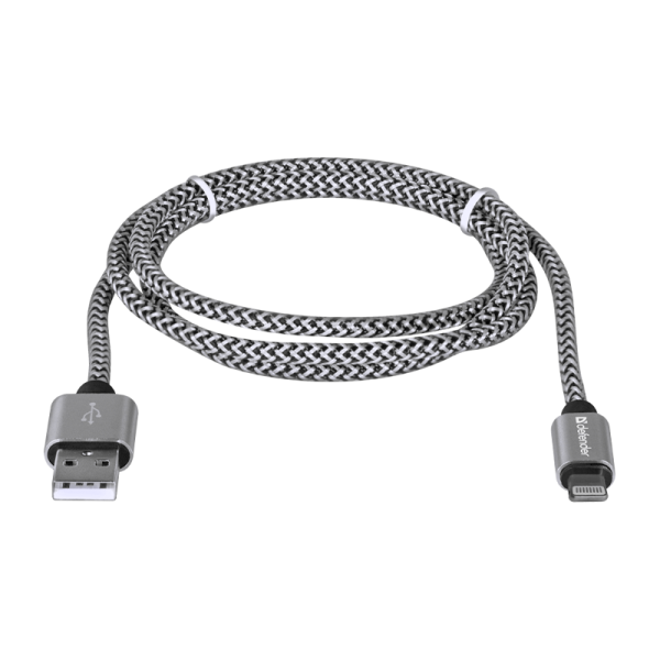 Кабель Defender ACH01-03T PRO USB2.0 (m)-Lightning (m) 1.0м 2.1A белый