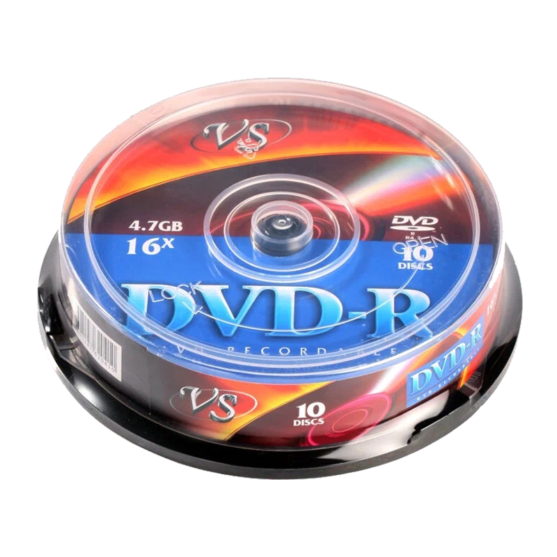 Диск DVD-R VS Inkjet print 4.7GB 16x 10шт. cake box (10/200)