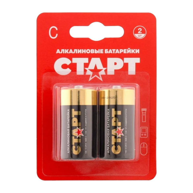 Батарейка Старт LR14 C BL2 Alkaline 1.5V (2/20/160)