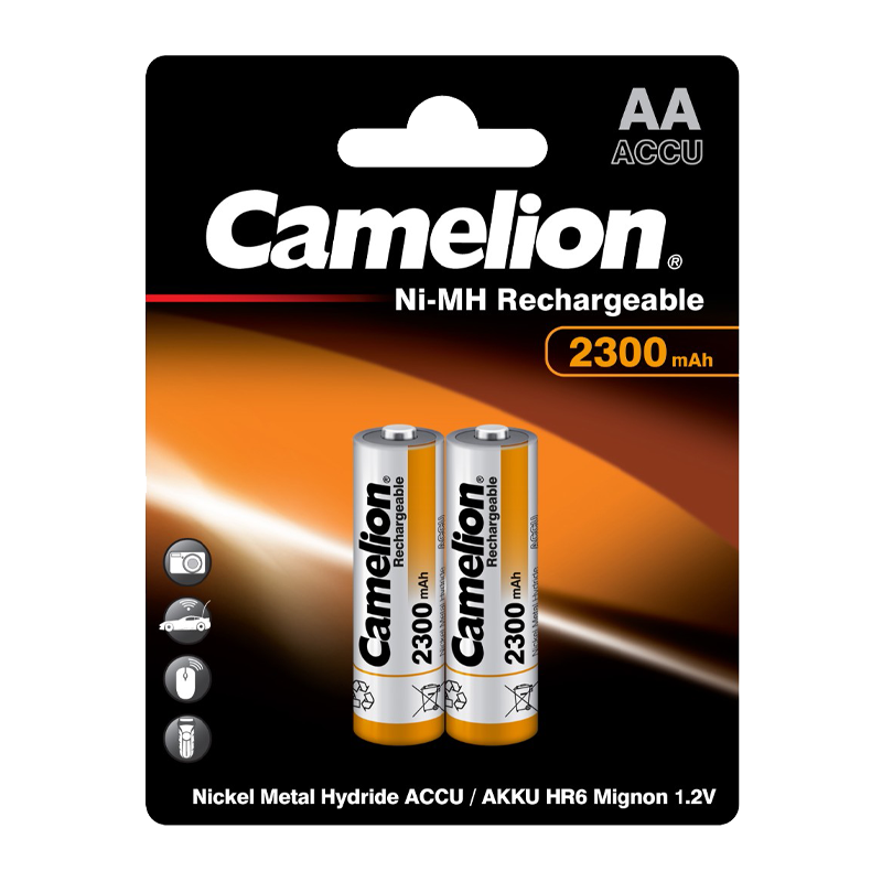 Аккумулятор бытовой Camelion HR6 AA BL2 NI-MH 2300mAh (2/24/384)