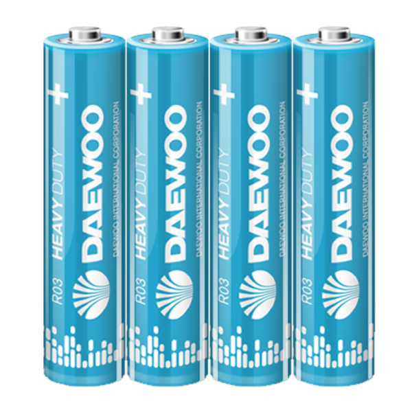 Батарейка Daewoo R03 AAA Shrink 4 Heavy Duty 1.5V (4/40/960)