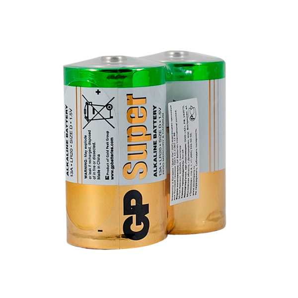 Батарейка GP Super LR20 D Shrink 2 Alkaline 1.5V (2/20/120)