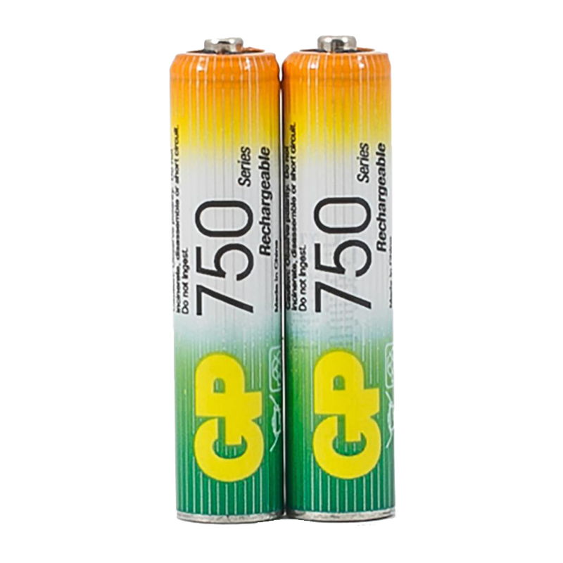 Аккумулятор бытовой GP HR03 AAA BL2 NI-MH 750mAh в пластиковой упаковке (2/20/200)