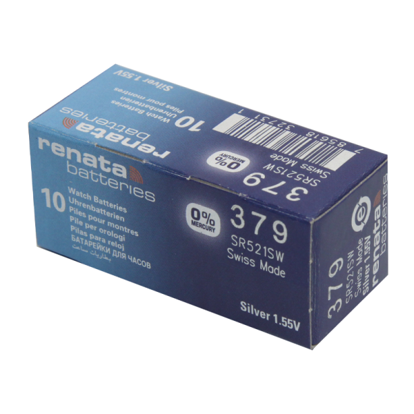 Батарейка Renata 379 (SR521SW) Silver Oxide 1.55V (1/10/100)