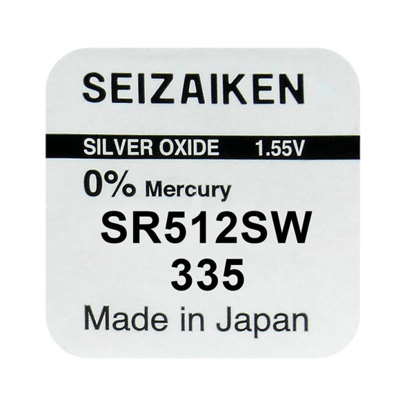 Батарейка SEIZAIKEN 335 (SR512SW) Silver Oxide 1.55V (1/10/100/1000)