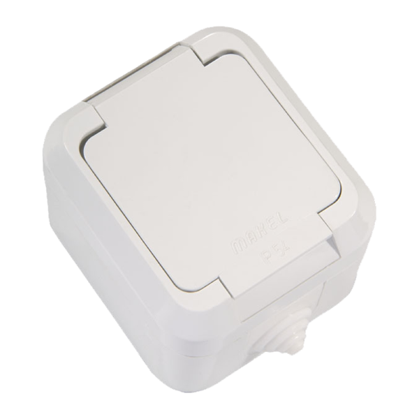 Розетка накладная Makel Nemli Yer со шторкой 18304 (1/10)