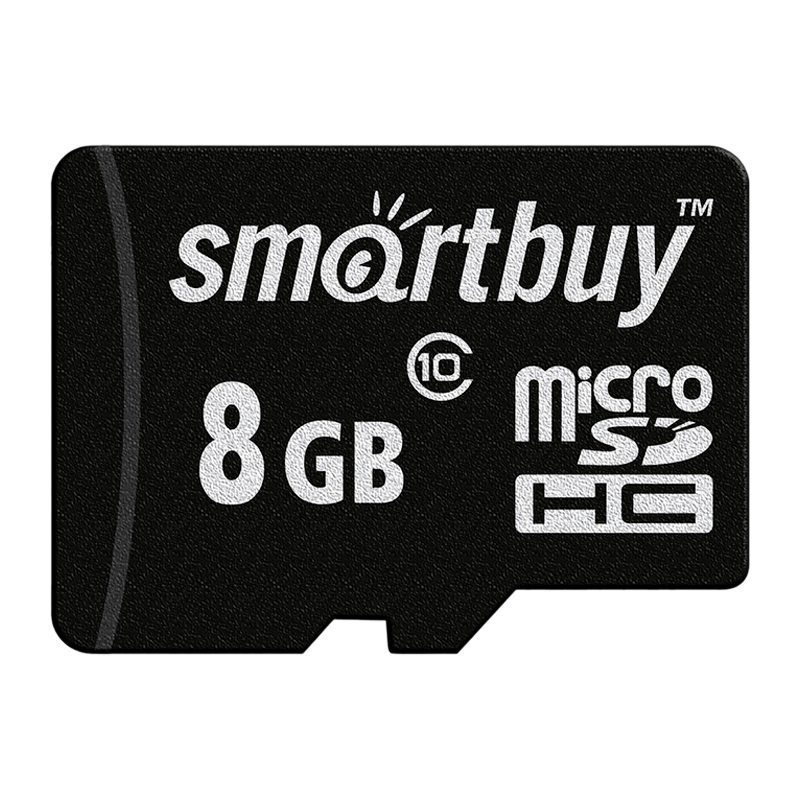 Карта памяти microSD Smartbuy 8GB Class10 10 МБ/сек без адаптера