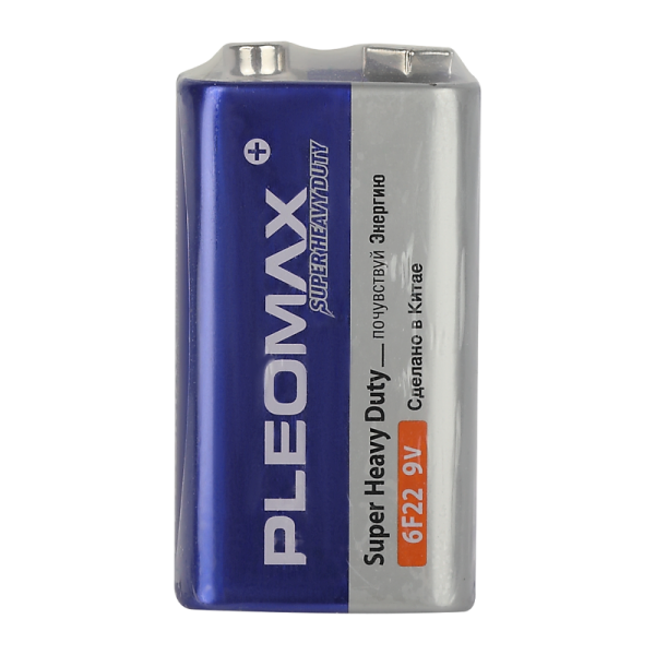 Батарейка Pleomax Super Крона 6F22 Shrink 1 Heavy Duty 9V (1/10/50/200/10400)