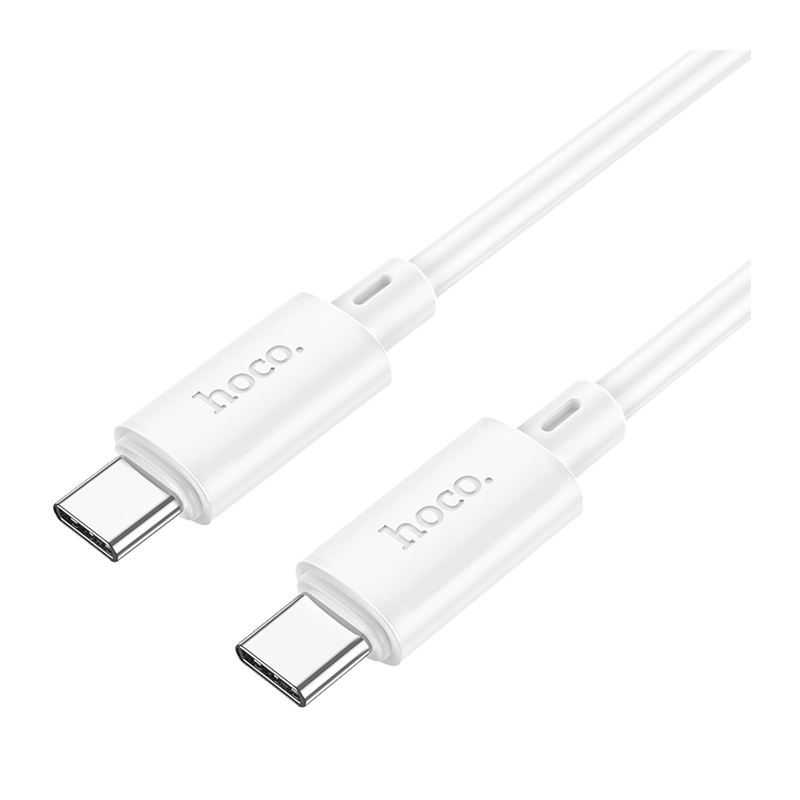 Кабель HOCO X88 Type-C (m)-Type-C (m) 1.0м 60W ПВХ белый (1/420)