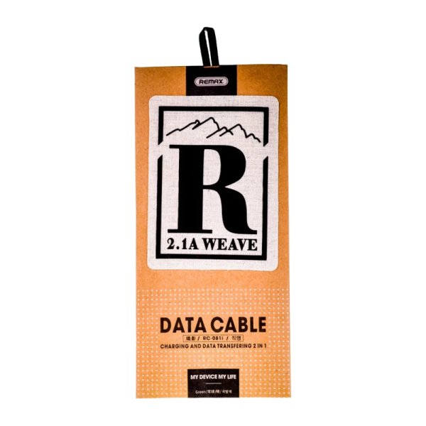 USB кабель REMAX Weave (Micro) RC-081m Черный (1M, 2.1A)