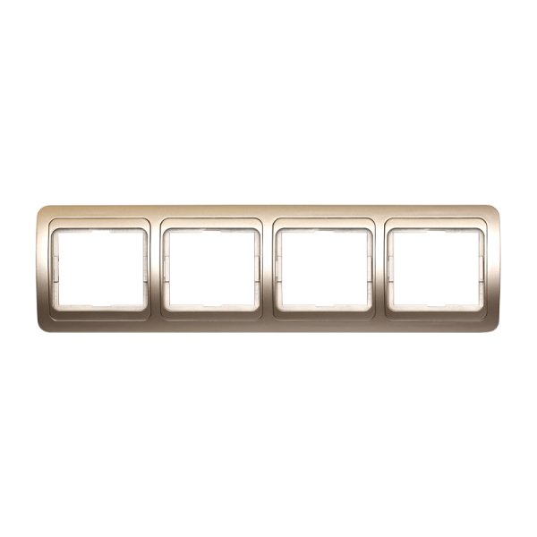 Рамка Smartbuy 4-местная горизонтальная шампань "Марс"