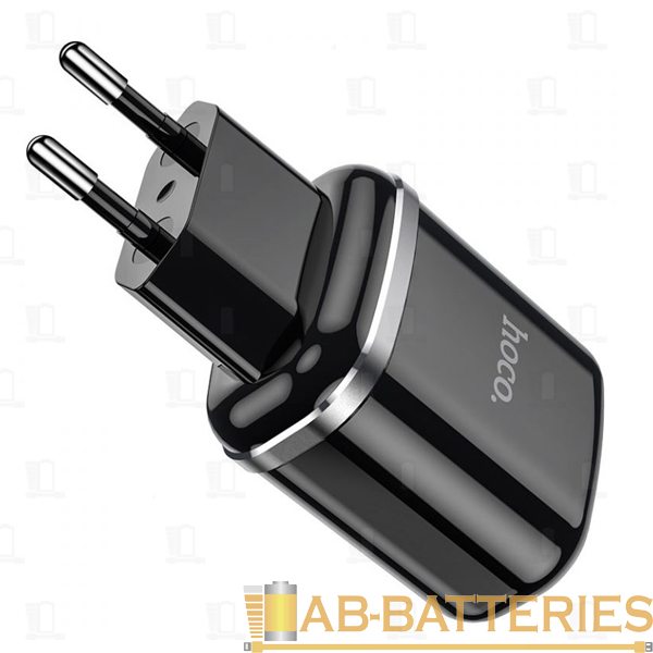 Сетевое З/У HOCO N4 2USB 2.4A черный (1/12/120)