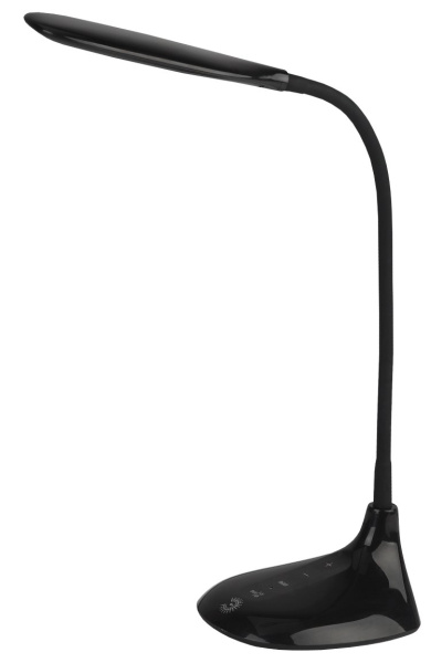 Светильник настольный ЭРА NLED-452 9W 220V 48LED на основании сенс. 5 ур.ярк.+3 цв. черный (1/8)