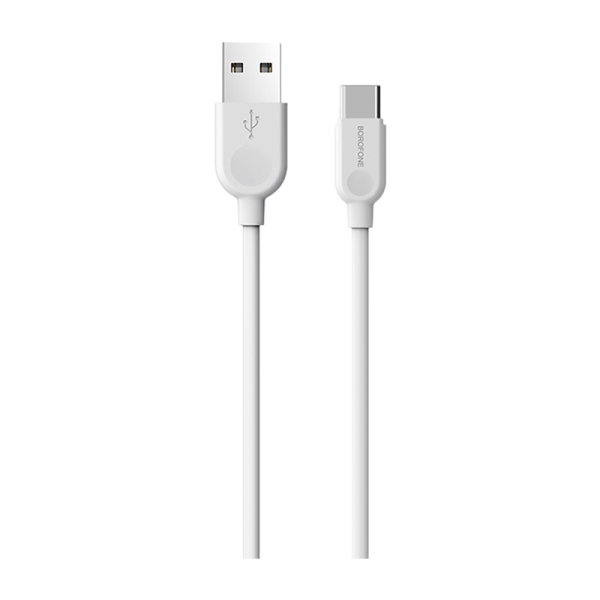 Кабель Borofone BX14 USB (m)-Type-C (m) 2.0м 2.4A ПВХ белый (1/360)