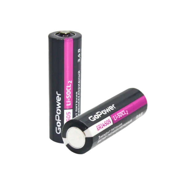 Батарейка GoPower ER14505 PC1 Li-SOCl2 3.6V 2600mAh без выводов (1/10/500)