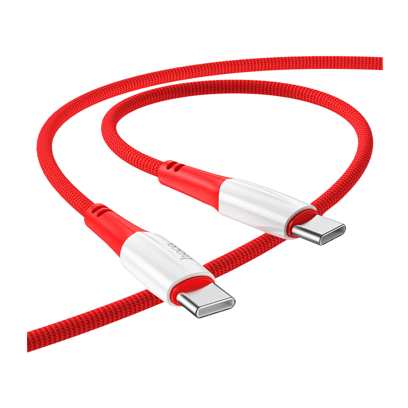 Кабель HOCO X70 Type-C (m)-Type-C (m) 1.0м 3.0A 60W нейлон красный (1/31/310)