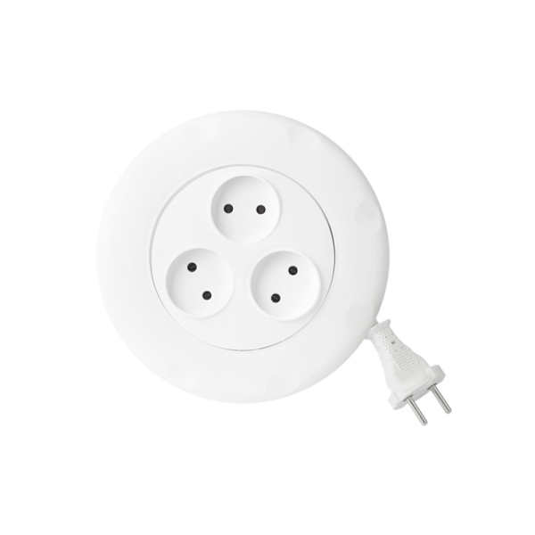 Удлинитель Smartbuy 3р.Б/З 10A 3.0м ПВС 2x1мм² круглый белый (1/40)