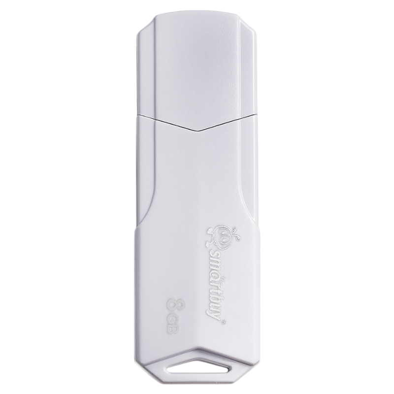 Флеш-накопитель Smartbuy Clue 8GB USB2.0 пластик белый