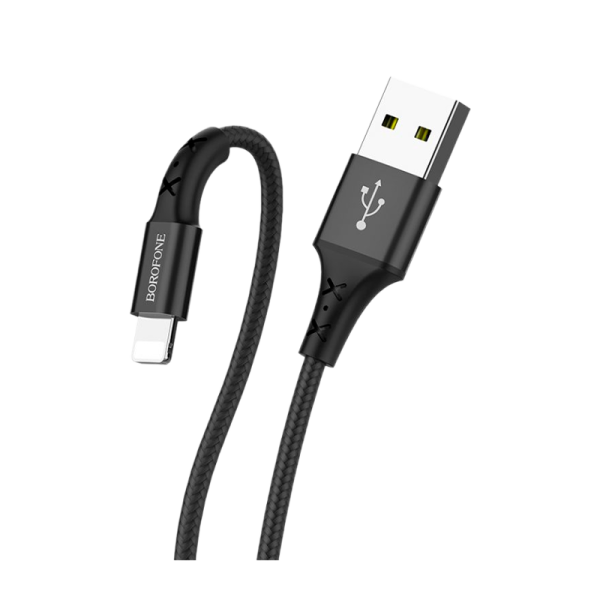 Кабель Borofone BX20 USB (m)-Lightning (m) 1.0м 2.0A нейлон черный (1/648)