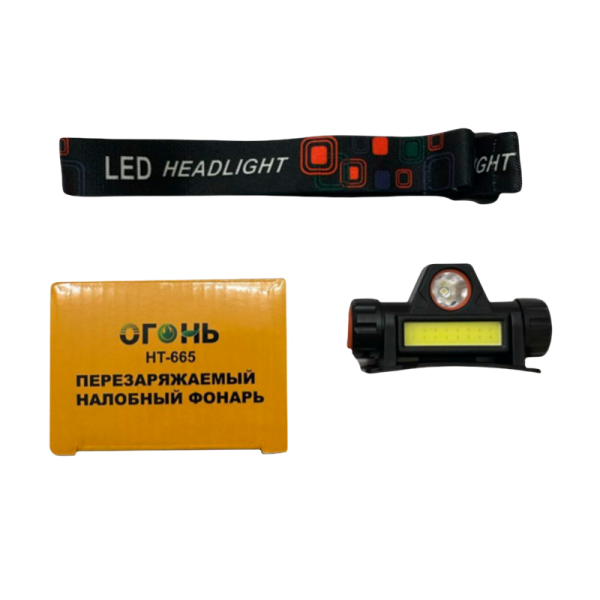 Фонарь налобный Без бренда HT-6699 от аккумулятора ZOOM