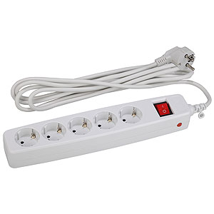 Сетевой фильтр ЭРА SF 6р.С/З 10A со шторкой 4.0м белый (1/20)