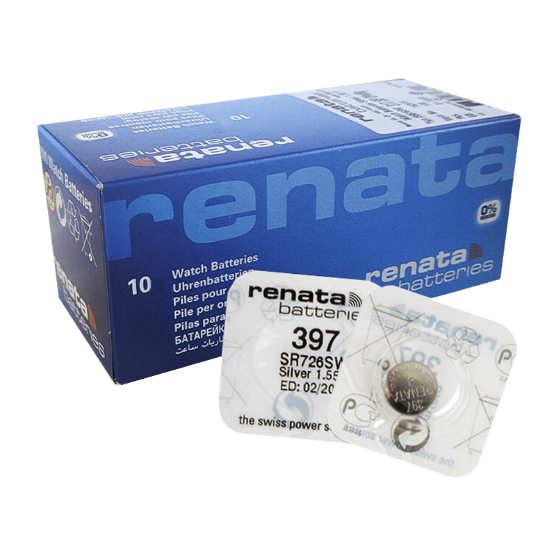 Батарейка Renata 397 (SR726SW) Silver Oxide 1.55V (1/10/100)