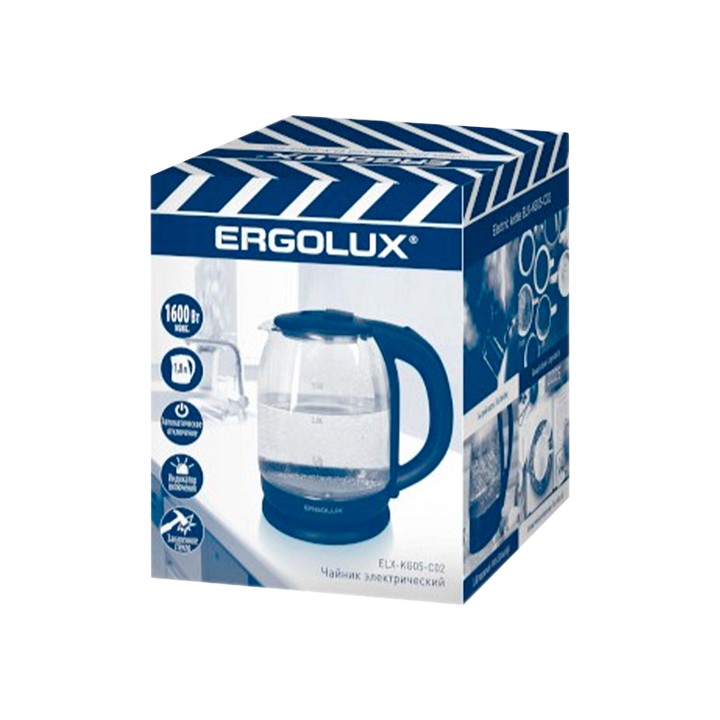 Электрочайник Ergolux ELX-KG05-C02 1600W 1.8л черный (1/12)