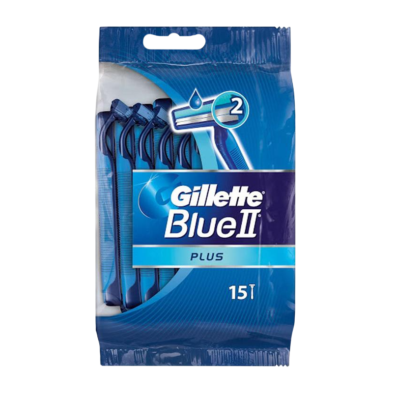 Бритва Gillette Blue II Plus 2 лезвия пластиковая ручка 15шт.