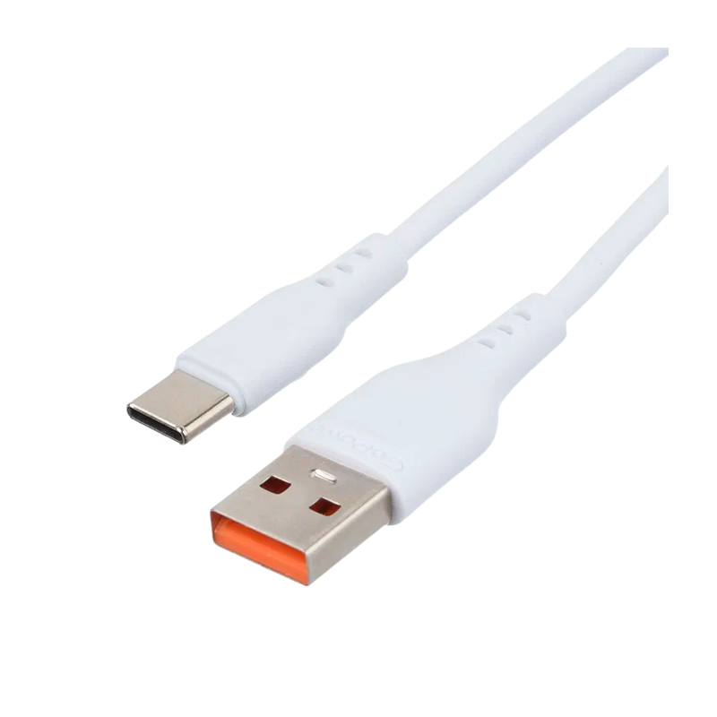 *Кабель GoPower GP01T-2M USB (m)-Type-C (m) 2.0м 2.4A белый (1/200/800) 