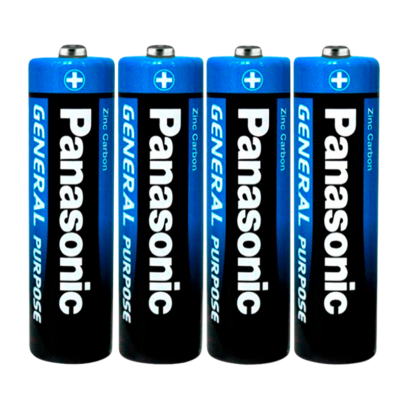 *Батарейка Panasonic GENERAL Purpose R6 AA Shrink 4 1.5V (4/60/600) 