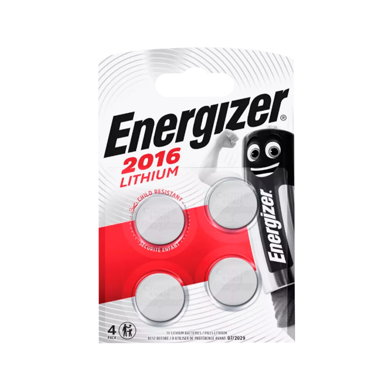 Батарейка Energizer CR2016 BL4 Lithium 3V (4/40/560)