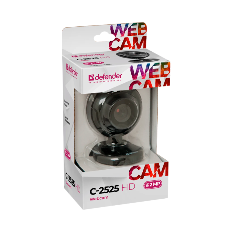 Веб-камера Defender C-2525HD CMOS 1600x1200 2Мп USB черный (1/50)