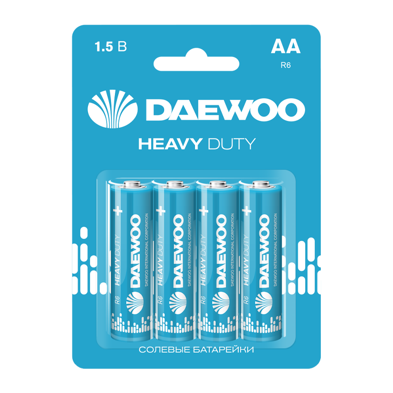 Батарейка Daewoo R6 AA BL4 Heavy Duty 1.5V (4/40/960)