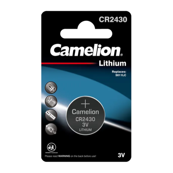 Батарейка Camelion CR2430 BL1 Lithium 3V (1/10/1800)