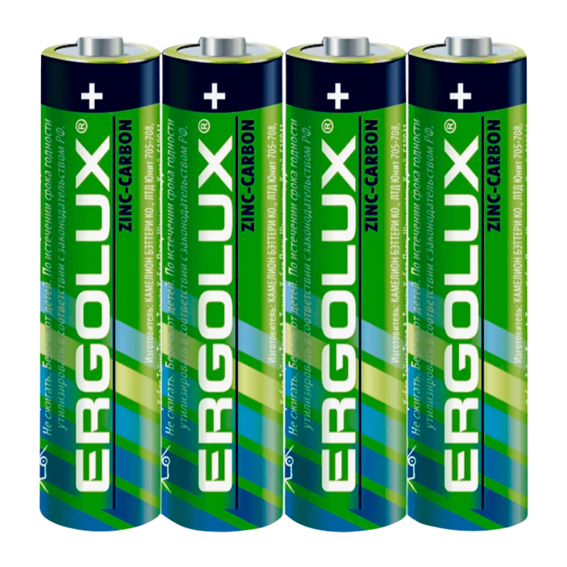 Батарейка Ergolux R6 AA Shrink 4 Heavy Duty 1.5V (4/60/960)