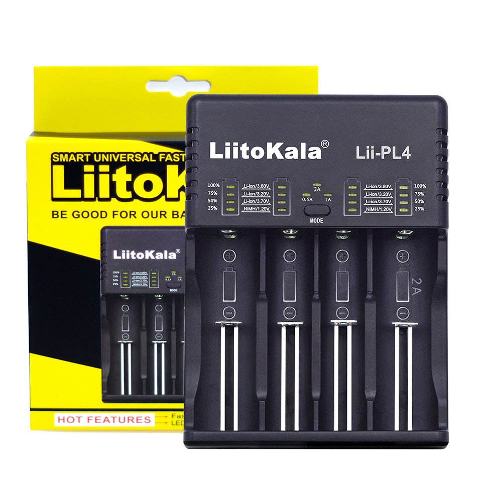 З/У для аккумуляторов LiitoKala Lii-PL2 AA/AAA/C/SC Ni-MH/Ni-Cd/Li-ion/LiFePO4 2 слота