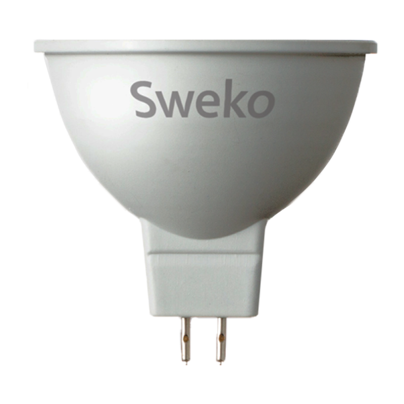 Лампа светодиодная Sweko MR16 GU5.3 7W 3000К 230V (1/5/100)