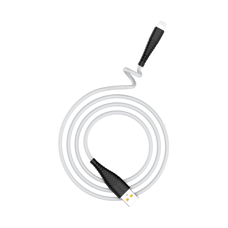 Кабель GFPower 19L USB (m)-Lightning (m) 1.0м 2.4A силикон белый (1/120/480)